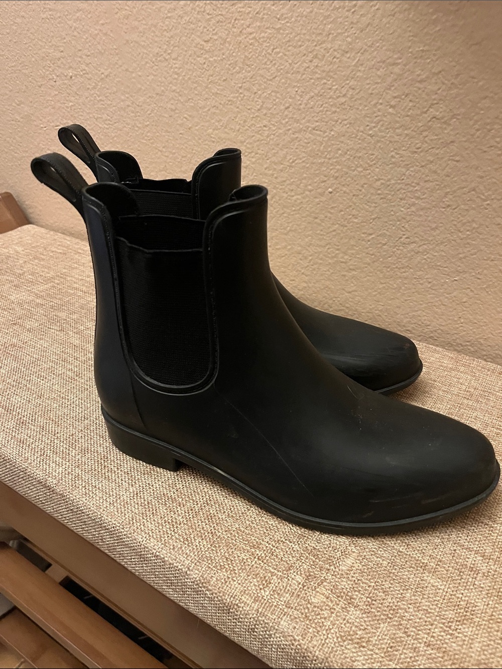 Black Chelsea Rain Ankle Boots - Women